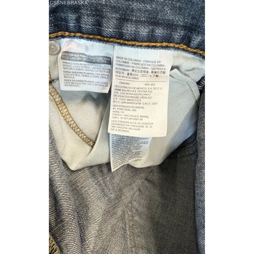 Levis 569 Mens Loose Straight Fit Denim Pants Medium Wash W33 L32 PC9-00569-0041